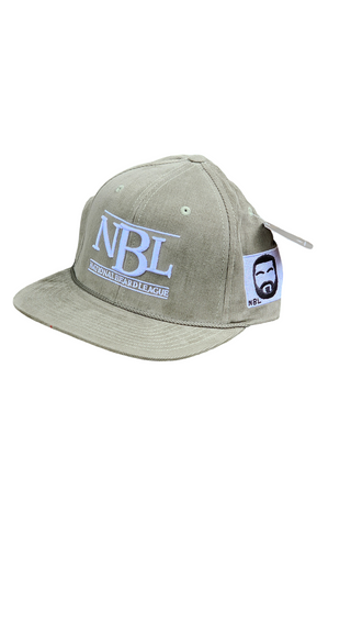 Big Beard NBL Olive Green & White Corduroy Snapback Hat