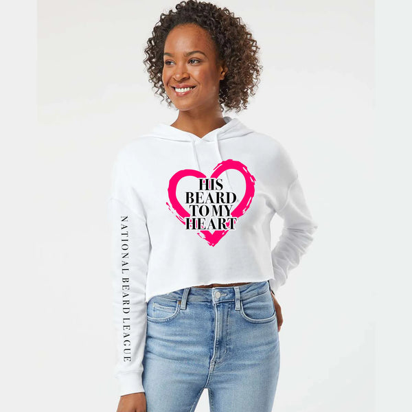 Ladies White Crop Top National Beard League